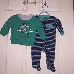 Baby boy Carter’s 3 months  pj/sweatshirt